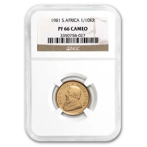 1981 South Africa 1/10 oz Gold Krugerrand PF-66 Cameo NGC