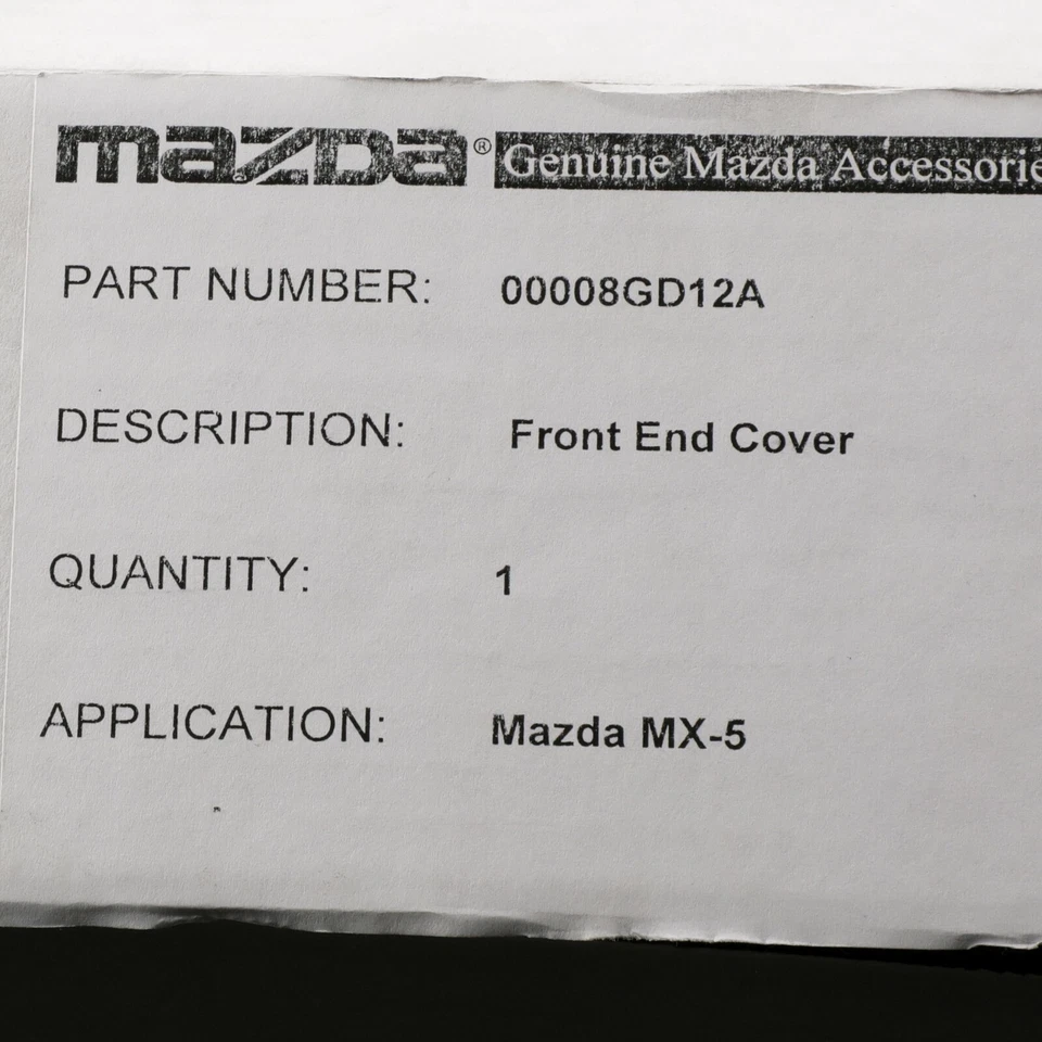 Sujetador máscara vinilo delantero OEM NUEVO genuino Mazda 2016-2022 MX-5 Miata 0000-8G-D12A Foto 4 de 4