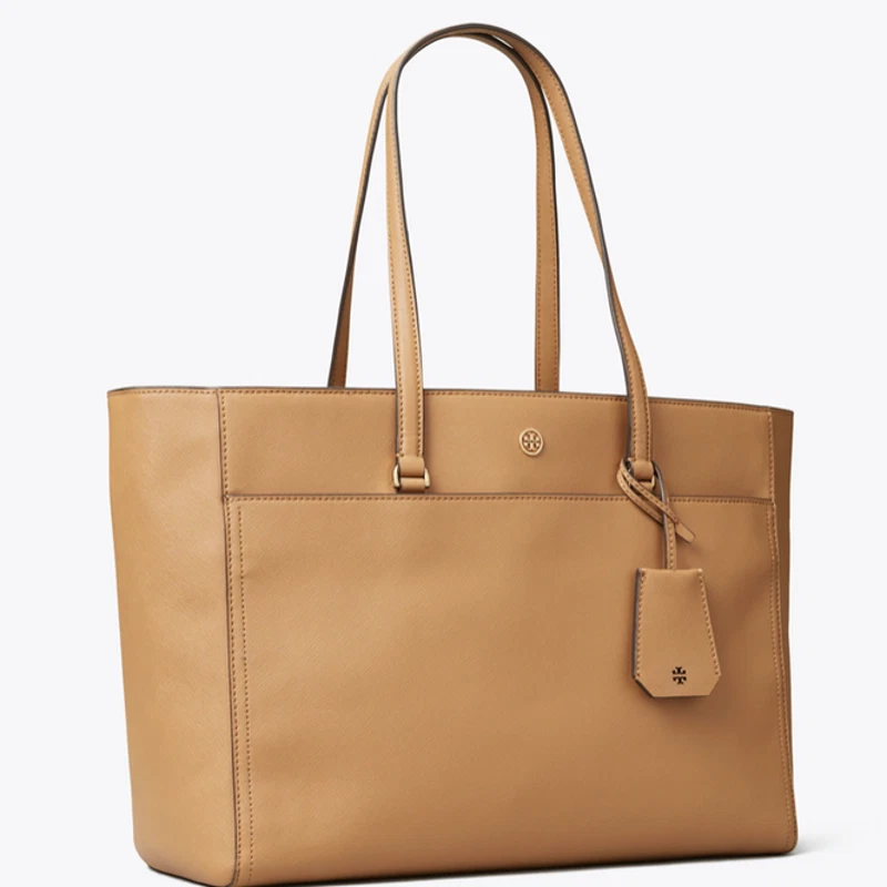 Tory Burch Tan Saffiano Leather Robinson Tote Tory Burch