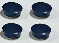 4x  IKEA Cover Caps Round Plastic Black Malm Desk W/ Pull-out Panel PART# 114919
