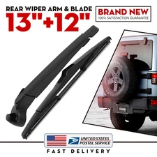 Rear Back Windshield Wiper Blade Arm Set for Jeep Wrangler JK 2007-2018