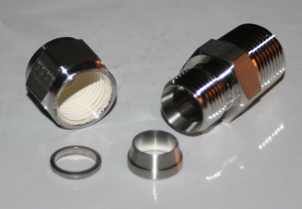 1/2" OD Tube x 3/4" MNPT 316ss Male Pipe Fitting Hoke Gyrolok 8CM12316 - Image 3 of 3