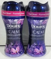 Lot Of 2 Containers Downy Infusions Calm In-Wash Scent Booster Beads 5.0 Oz