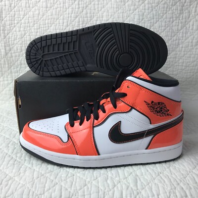 Nike Air Jordan 1 Mid SE Sneakers Men's SZ 9 Turf Orange/Black