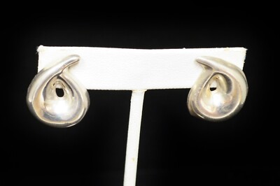 Coole überlappende Ohrstecker Sterlingsilber Swirl Design #FMA121