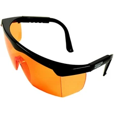 Orange Tint Lightweight Safety Glasses/Goggles for Laborers Machinists, Woodshop
