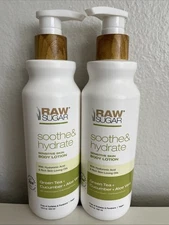 Raw Sugar Green Tea + Cucumber + Aloe Vera Sensitive Skin Lotion - 18 fl oz  X2