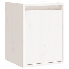 Hängeschrank Wandschrank Weiß 30x30x40 Cm Massivholz Kiefer Schränkchen