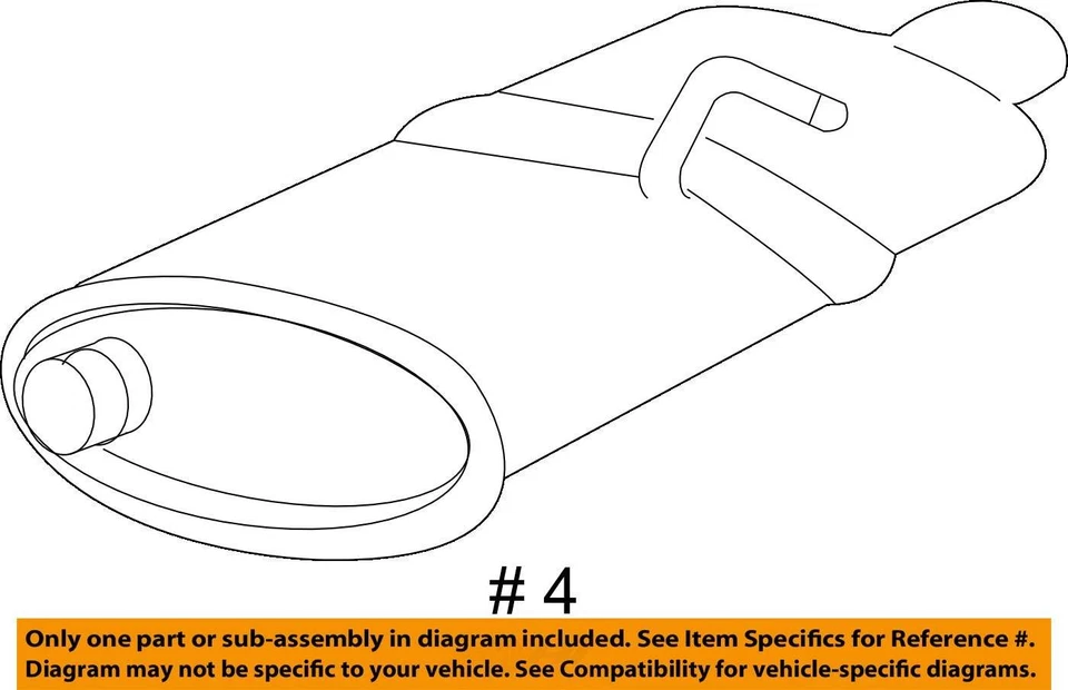 Chevrolet Pontiac Cavalier 1995-1998 silenciador Sunfire ASM EXH con cola P 22648876 Foto 4 de 4