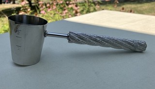 Vintage Rare Napier Jigger Silverplate Rope Handle 2 Ounce Hollywood Regency