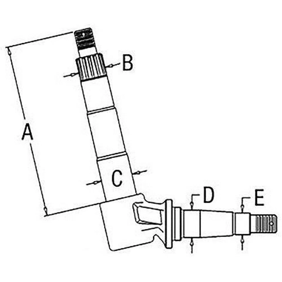 Eixo A57443 destro ou esquerdo compatível com tratores Case 930 1030 tardios - Imagem 2 de 4