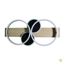 JUST LIGHT Deckenleuchte Lampe LED Trooper Holz Eisen Wohnbereich Schlafzimmer F