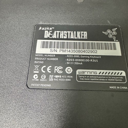 Razer Deathstalker RZ03-0080 Gaming Tastatur 11E27 - Bild 8 von 14