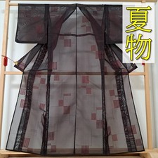 Koshida Kimono Sleeve Summer Gauze Dress 65cm, Pure Silk Pongee Japan