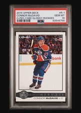 2015 UPPER DECK CONNOR MCDAVID O-PEE-CHEE GLOSSY ROOKIES R-1 RC PSA 10
