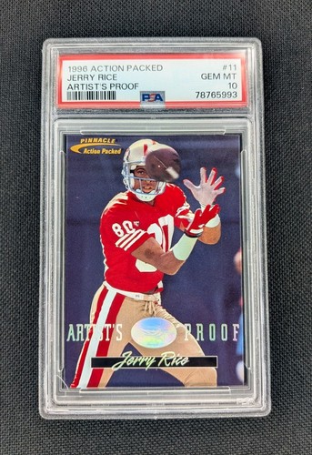 POP 1 Jerry Rice 1996 Pinnacle Action Packed Artist's Proof Parallel PSA 10