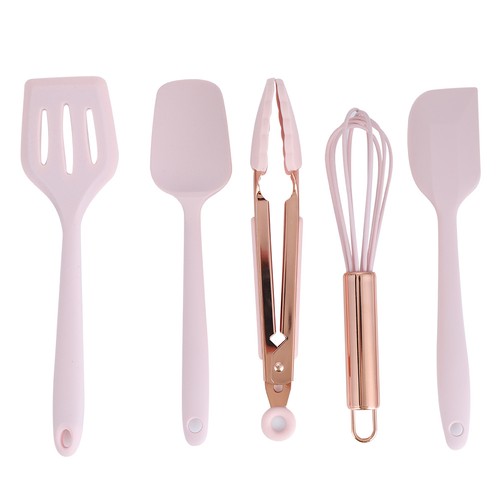 Set Utensili Cucina Silicone 5pz Spatola Silicone Raschietto Sbattitore Uova Cottura - Foto 11 di 16