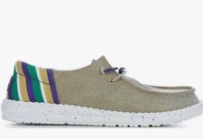 HEYDUDE Wendy Funk Mardi Gras Party Gold Glitter Loafers Women's 10 NWT hey dude