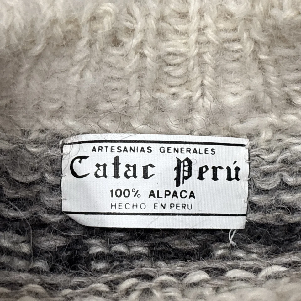 Suéter de lã alpaca feminino grande ilha justa lhama asteca boho feito no Peru LEIA - Imagem 3 de 4