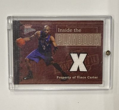 Fleer Platinum 2002-03 Inside the Playbook Vince Carter Raptors Jersey 021/250