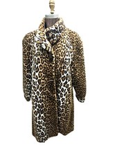 Vintage Gallery Faux Fur Leopard Print Coat Med