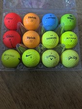 Bright Coloured Golf Balls X12 Mixed Brands