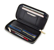 SERMAN BRANDS Classic Clutch Wallets for Women RFID Blocking