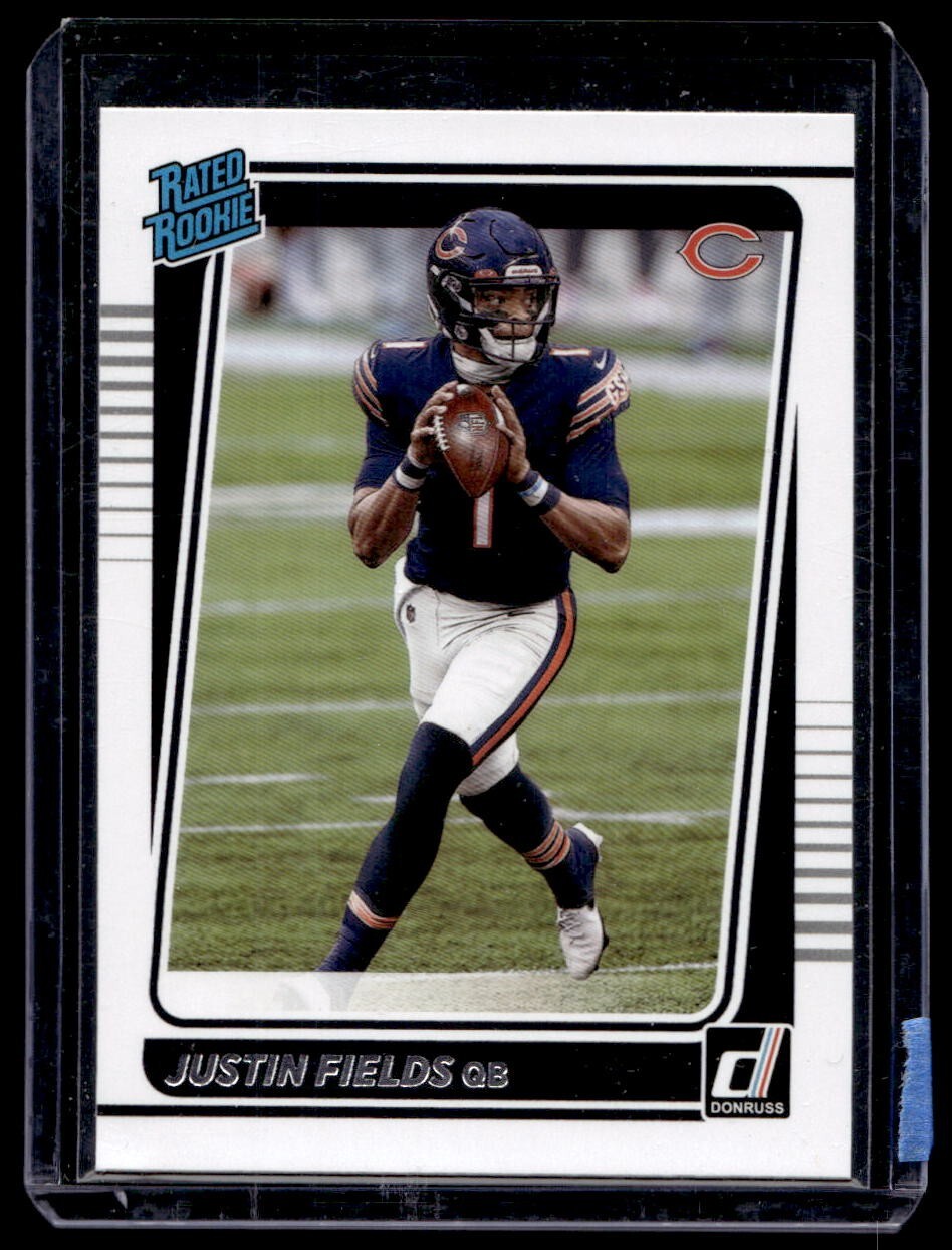 2021 Panini Donruss Justin Fields Rated Rookie RC #253 Chicago Bears
