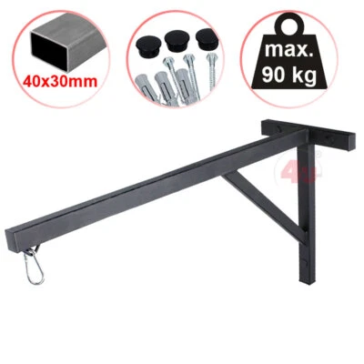 4U-ONLINEHANDEL Boxsackhalterung 90kg 92cm Boxsackhalter Boxen Ständer Wandhalterung Boxsack