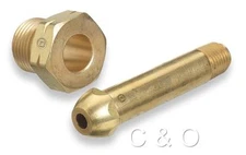 CGA-510 COMMERCIAL ACETYLENE PROPANE Regulator Inlet NUT & 3" NIPPLE Fittings