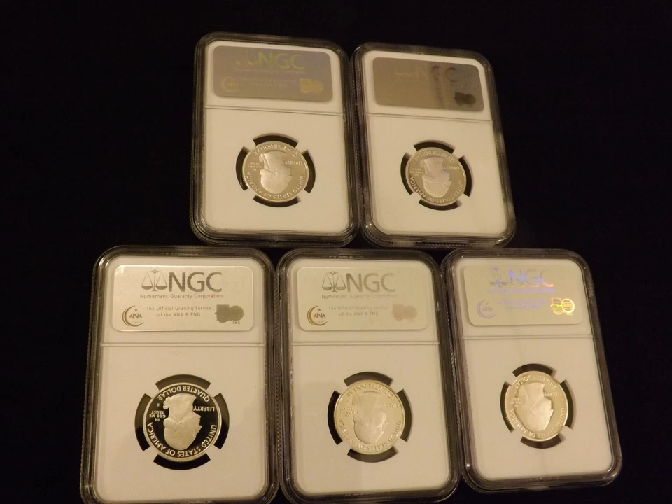 2011-S 25C 5 Coin SILVER Set NGC PF 70 - Image 2 of 2
