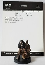 Zombie With Card   Dungeons  Dragons Figure / Miniature