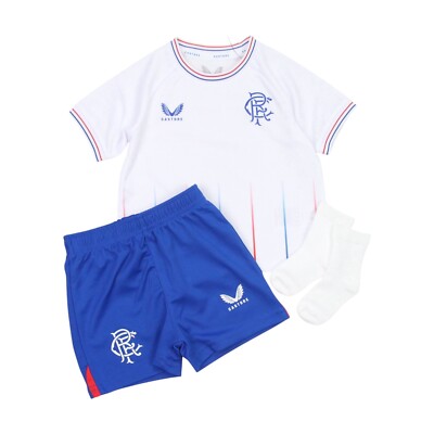Castore Glasgow Rangers Football Kit Kids Babies Age 12-18 Months Away  Shirt BNT UK - Main Image