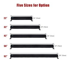 22" 32" 42" 52"Inch LED Light Bar Cover Straight Curved Protective Gear Sleeve