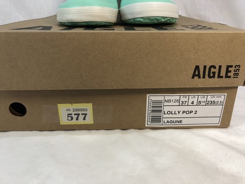 Aigle Unisex's Lolly Pop 2 Rain Boot Uk Size 4 Eu Size 37 Colour Lagoon #577 - Picture 11 of 11