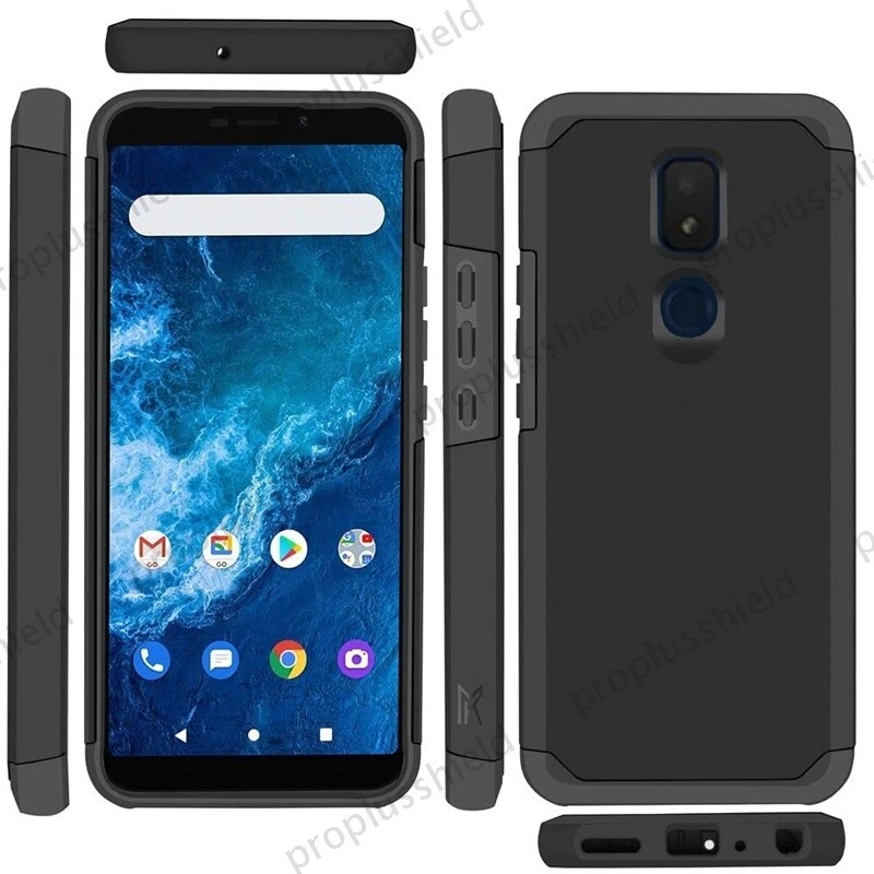 Estuche híbrido delgado + vidrio templado para Cricket Icon 3 Splendor AT&T Motivate 2 m4 Foto 3 de 4