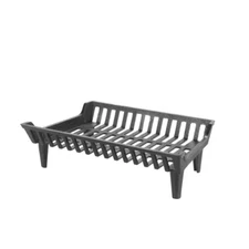 24 In. Cast Iron Heavy-Duty Fireplace Grate with 4 In. Clearance