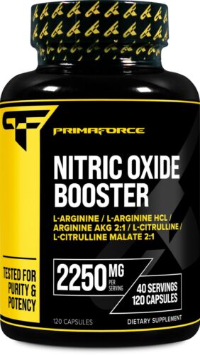 PrimaForce Nitric Oxide Booster (120 Capsules, 40 Servings/2250 mg Per Serving) - 第 1/4 張圖片