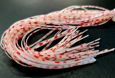 RUBBER SILICONE LEGS - Fly Tying Material - PEARL/ RED DOTS - Sili Legs - NEW!