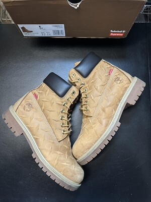 Size 8 -Supreme Timberland 6-Inch Diamond Plate Boots With Size 8 -Supreme Timberland 6-Inch Diamond Plate Boots With