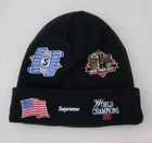 Bonnet noir FW19 Supreme New Era Champion Beanie