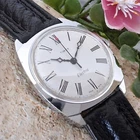 Serviced 1970 Timex Electric Roman Numeral White Dial Men's Vintage Watch