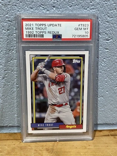 Mike Trout 2021 Topps Redux 1992 # T923 Psa 10