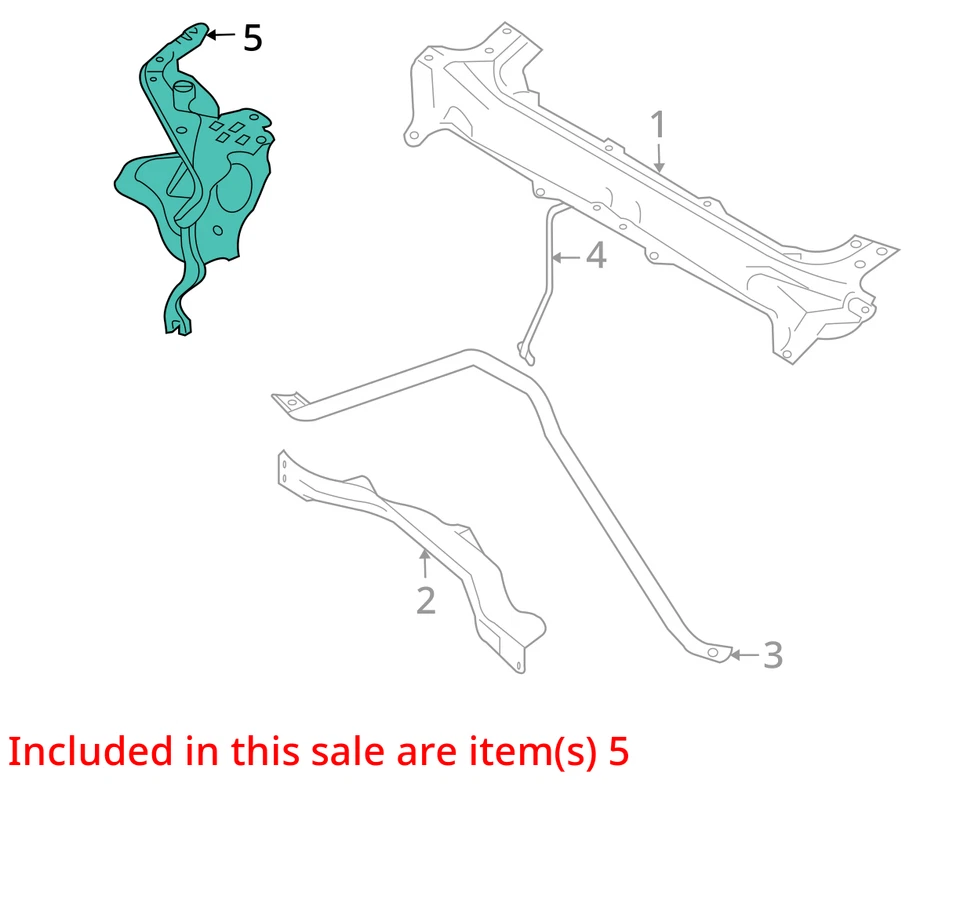Series Complete Radiator Support W Reinforcement Bar OE Fits BMW 750 2006-2008 - Image 4 of 4