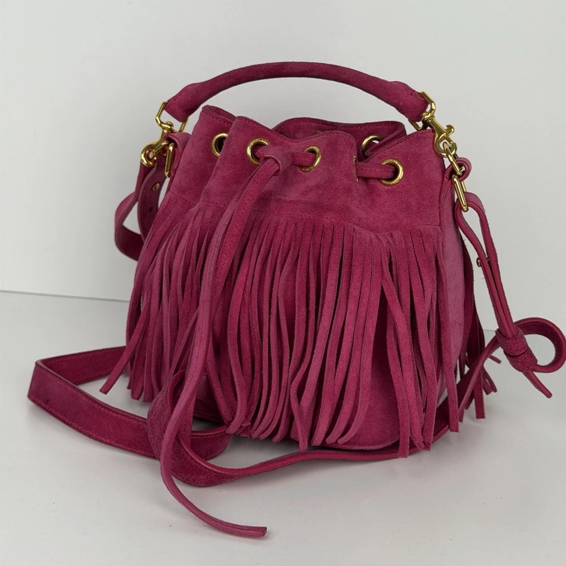Saint Laurent Fringe Bags & Bucket & Drawstring Bag Handbags for
