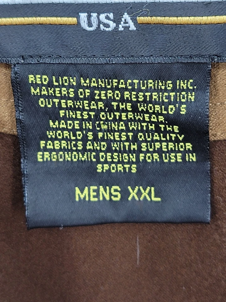 Zero Restriction Golf Vest Mens XXL Brown Quarter Snap Vest Windbreaker Outdoor - Image 4 of 4