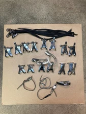 Vintage Christophe, Minoura, AFA, and Cycle Pro toe clips..various sizes