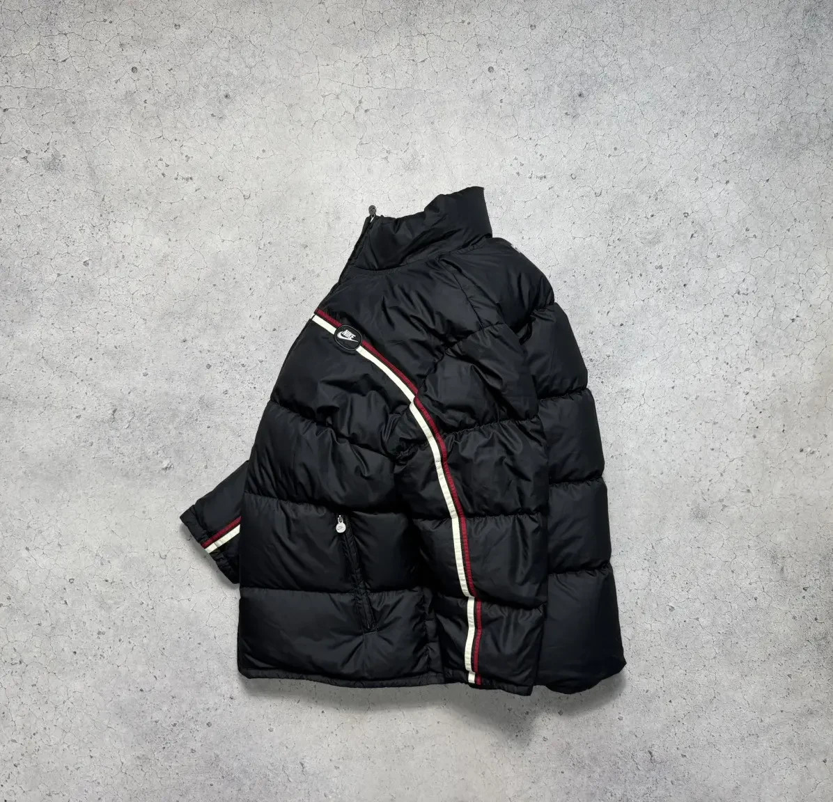 Nike Swoosh Vintage Down Puffer Jacket Y2K Drill Rare Hype | eBay