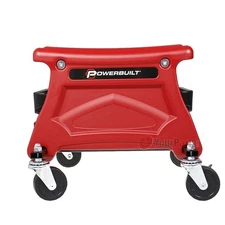 Powerbuilt Heavy Duty Compact Rolling Seat with Storage Trays For Tools 240283