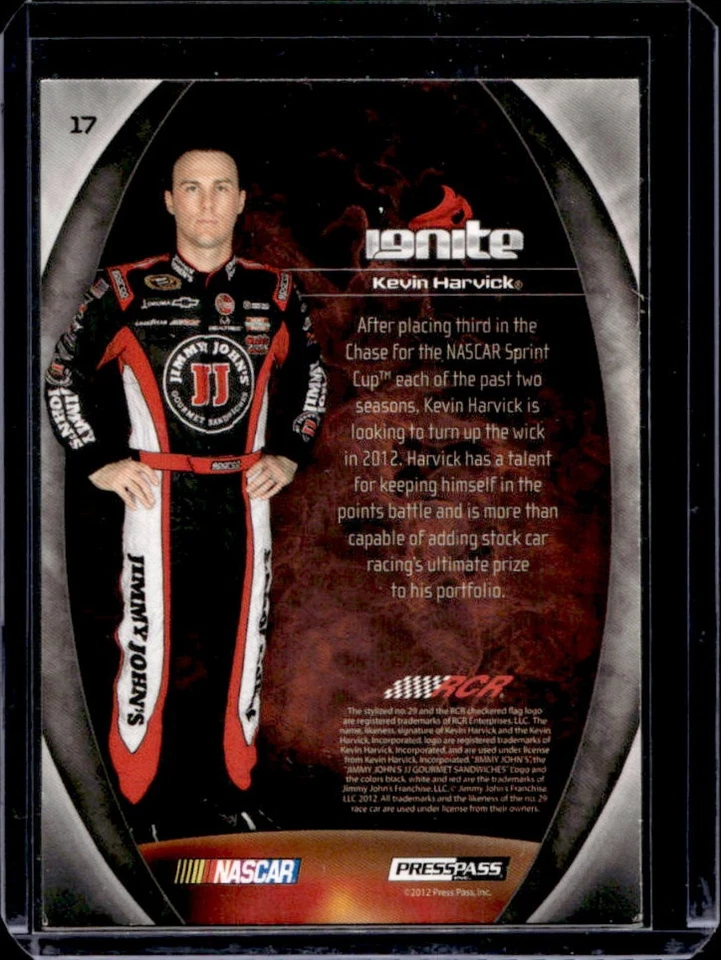 2012 Press Pass Ignite Kevin Harvick Color Proof Cyan #17 - Image 2 of 2